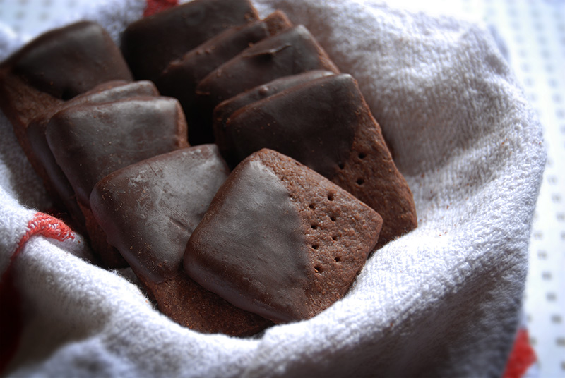 double chocolate gingerbread shortbread