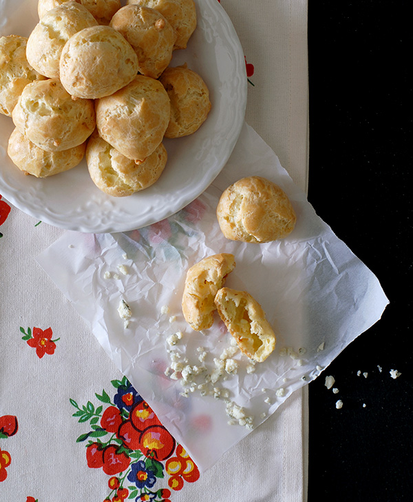 blue cheese gougeres