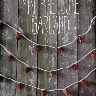 mini pine cone garland